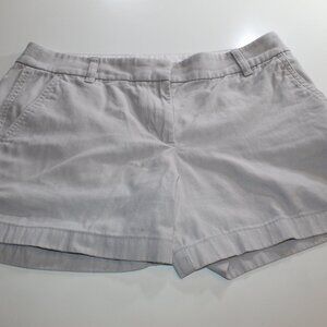 J. Crew Shorts Womens Size 8 White Cotton Twill Modern Chino Mid Rise Midi